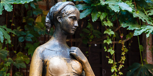 Statue of Juliet Capulet in Her House Backyard in Verona, Veneto