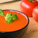Spanish cold tomato-based soup gazpacho