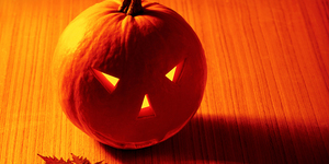 Halloween glowing pumpkin