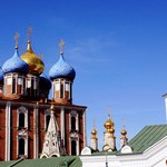 Golden domes of the Ryazan Kremlin