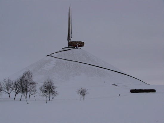 Мемориал Курган Славы в Белоруссии зимой
