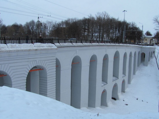 Каменный мост в Калуге зимой